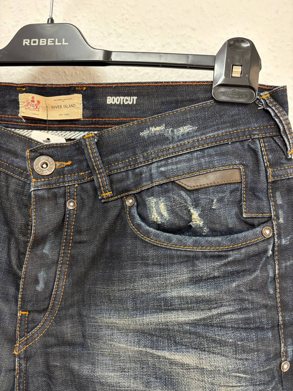 River Island Dark Wash Bootcut Jeans (34 / 32)