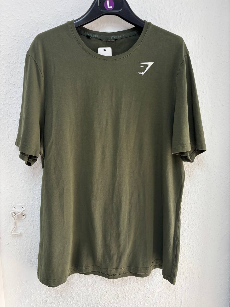 Gymshark Classic Logo T-Shirt - Olive Green (L)