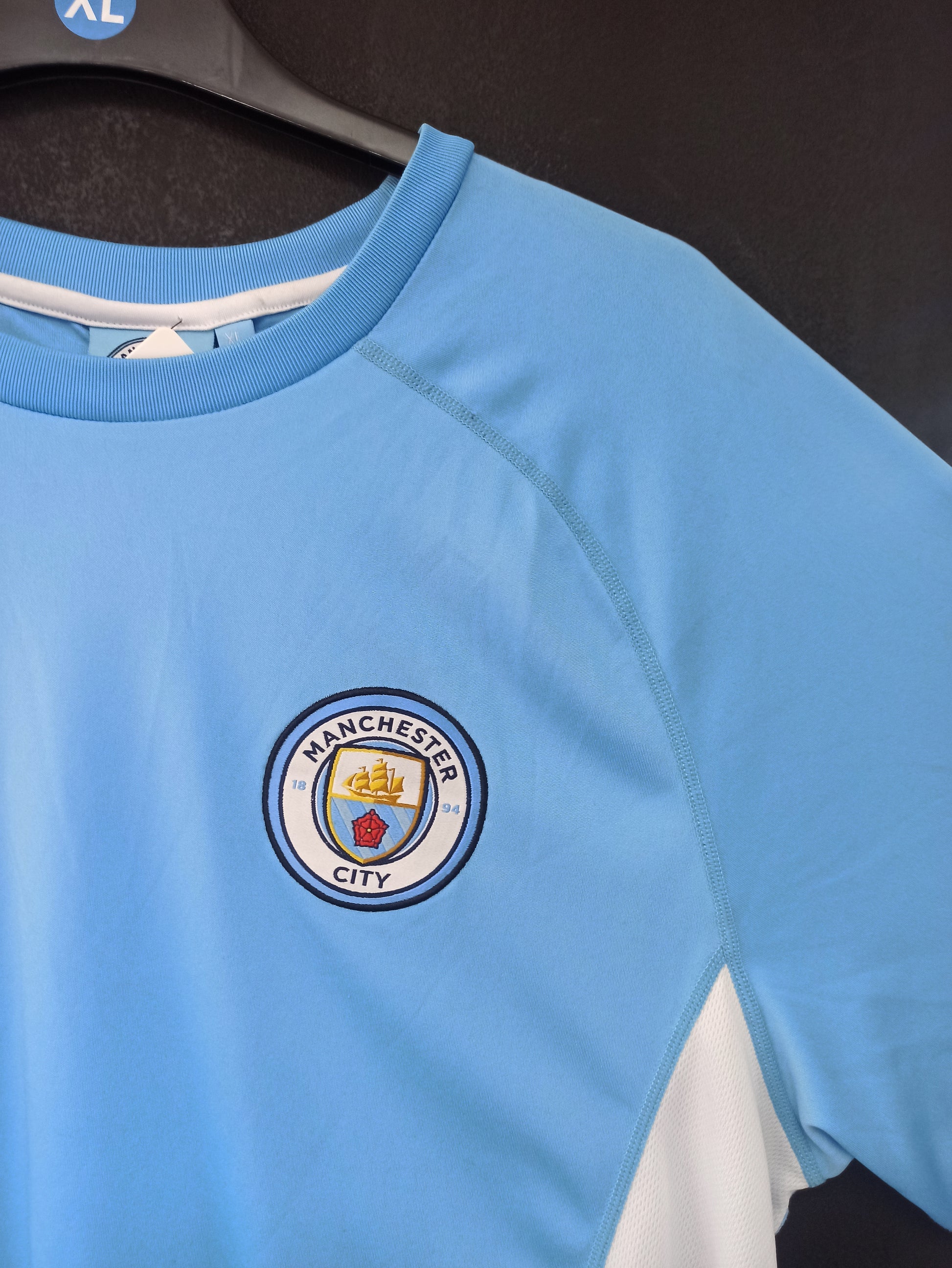 Manchester City  Jersey - Sky Blue with White Panels (XL)