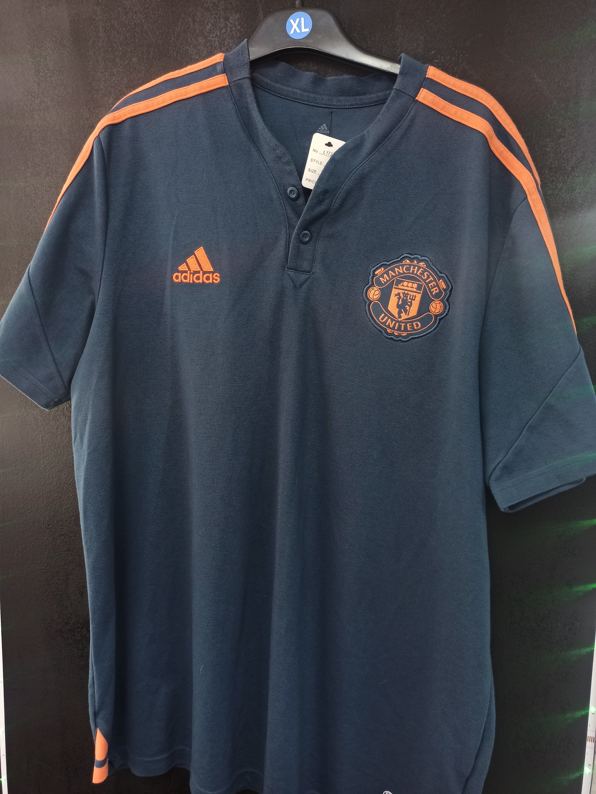 Manchester United Jersey - Navy with Orange Accents (XL)