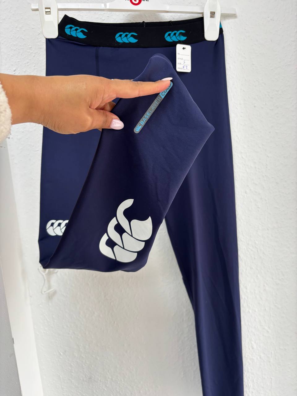 Canterbury Navy Blue Performance Compression Leggings (S)