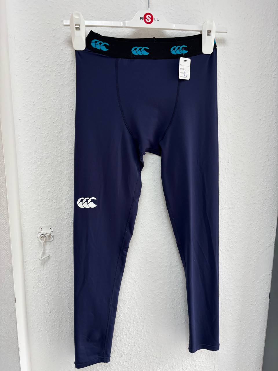 Canterbury Navy Blue Performance Compression Leggings (S)
