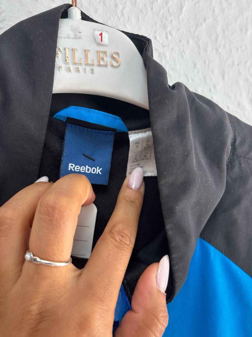 Reebok Colorblock Windbreaker Jacket - Blue & Black (M -L)