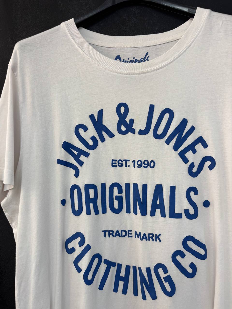 Jack & Jones Originals Logo T-Shirt - Off-White/Ecru (M - L)