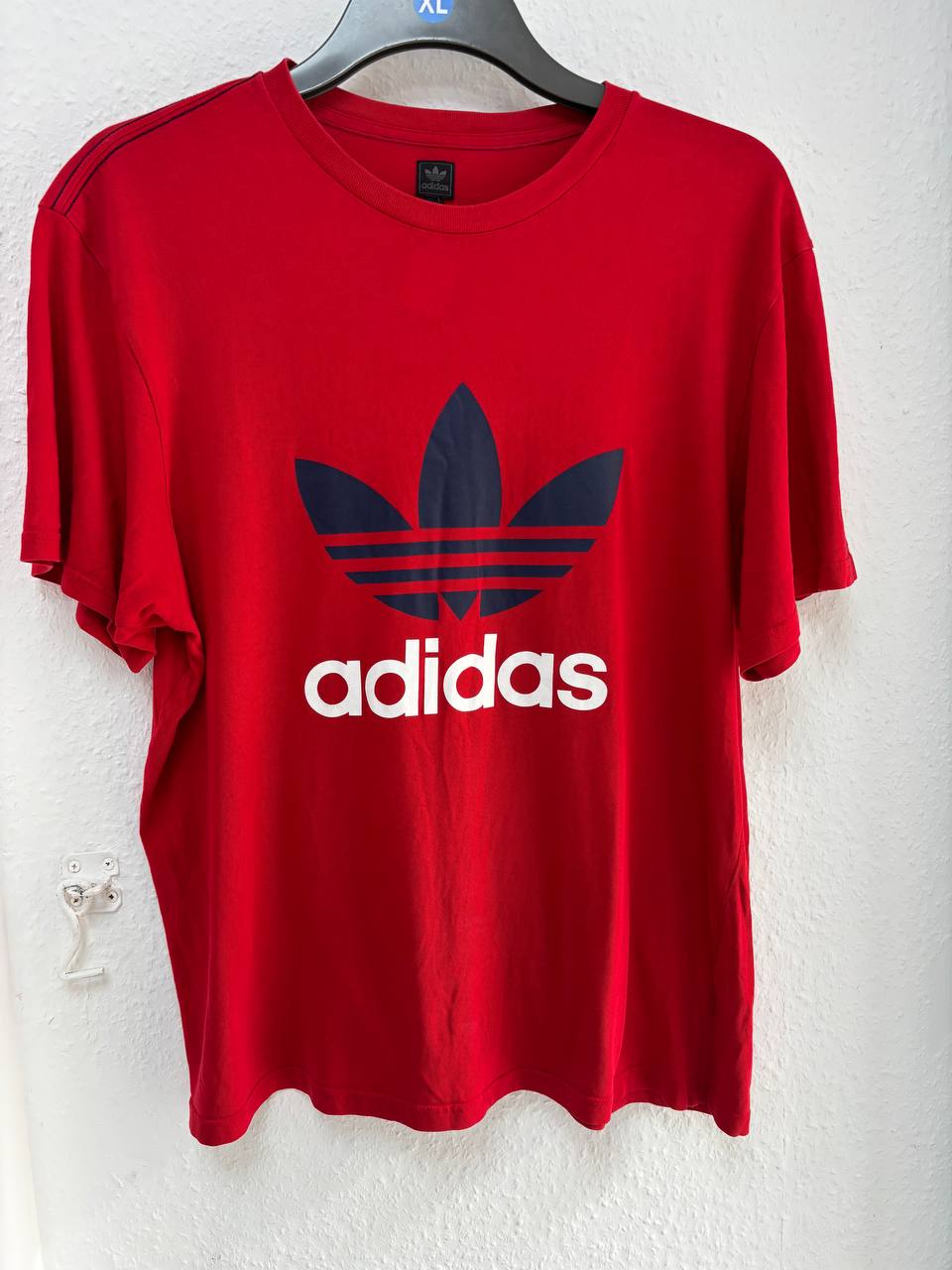 Adidas Originals Trefoil Logo T-Shirt - Red with Black Trefoil (XL)
