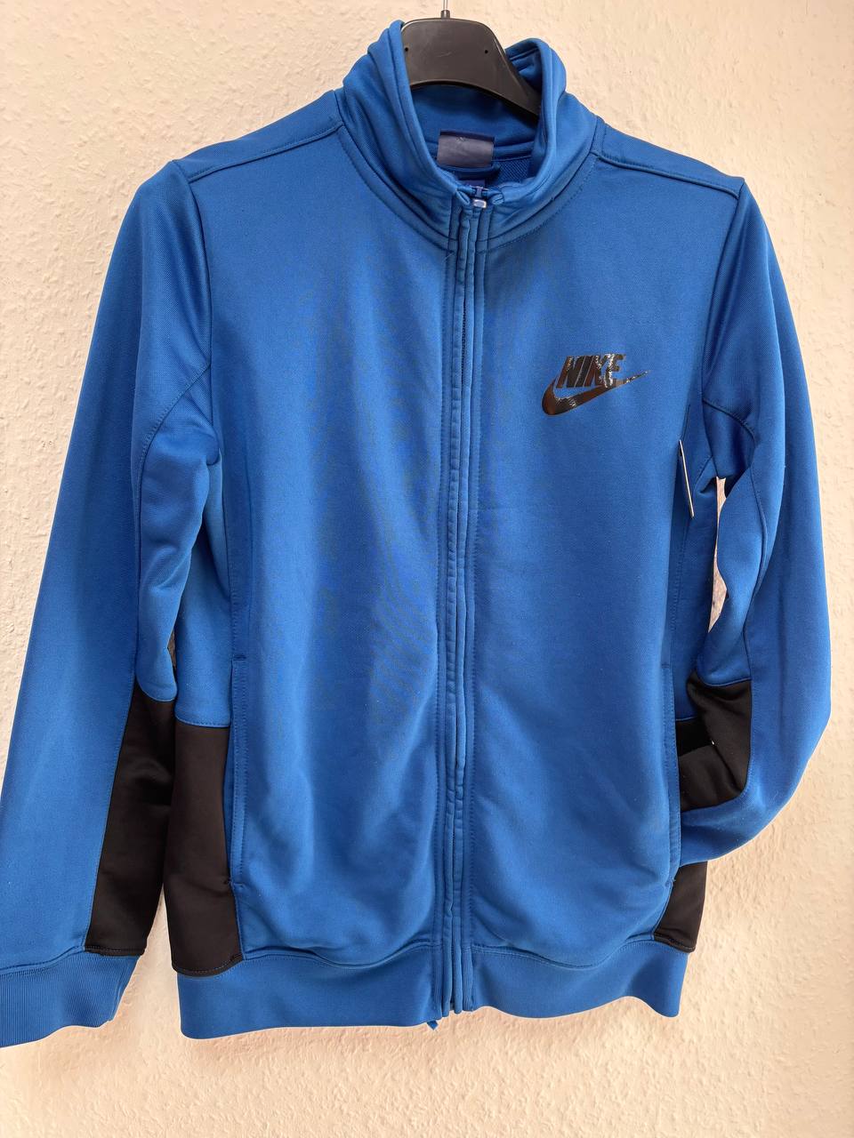 Nike Blue Full-Zip Track Jacket with Black Panels  (10- 13 Years)