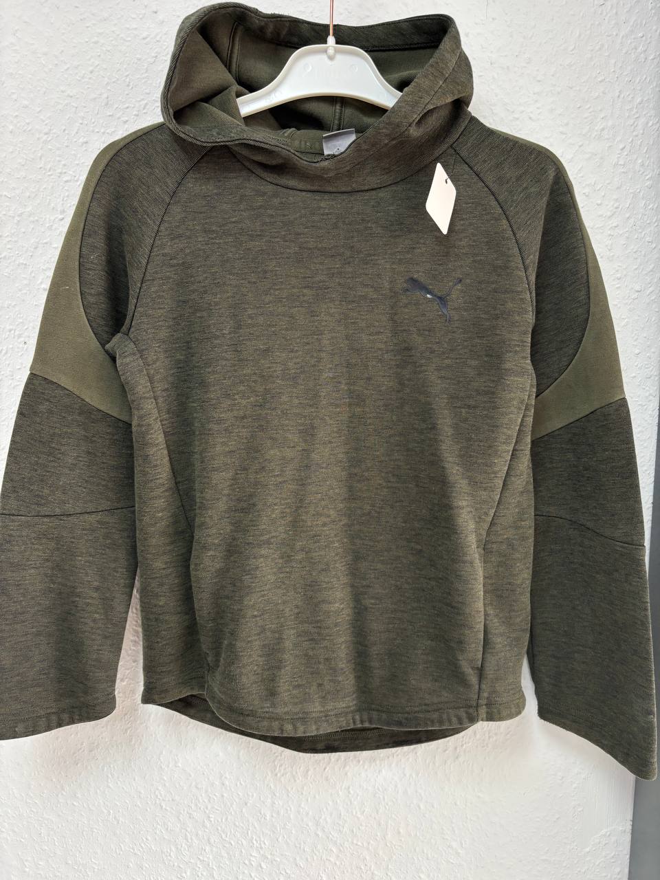 Puma Olive Green Melange Hoodie (10 -11 Years)