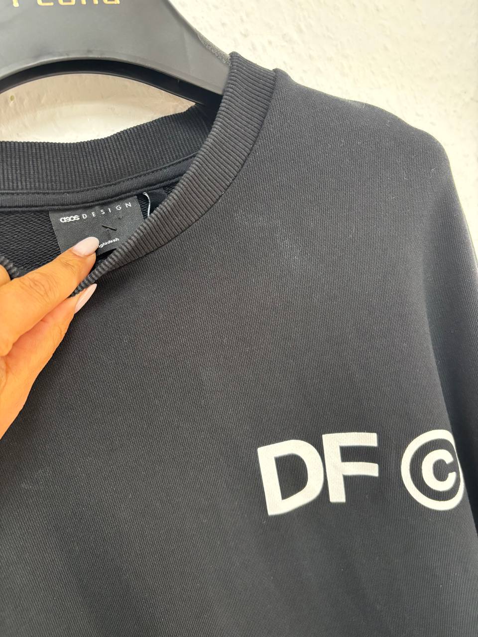DF© Logo Black Crewneck Sweatshirt (L)