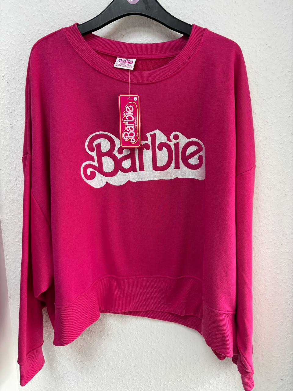 Barbie The Movie Pink Crewneck Sweatshirt (XL)