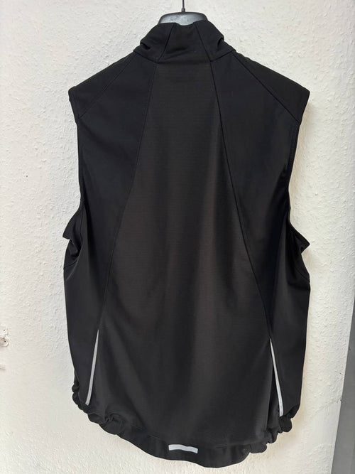 Adidas Cycling Vest - Black with Grey Stripes & Pink Logo (L)