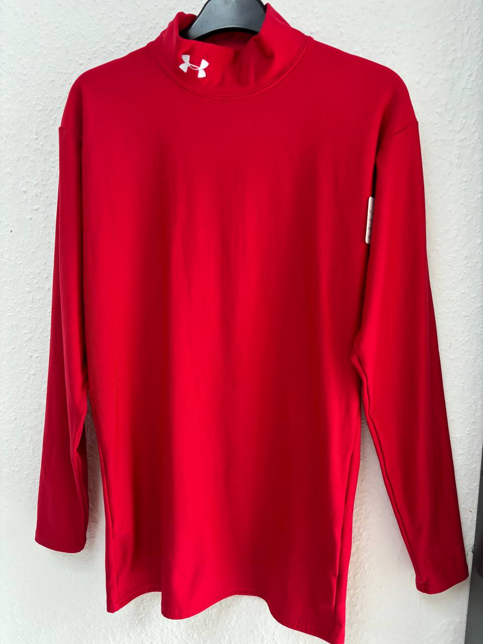 Under Armour Red Mock Neck Long-Sleeve (M - L)