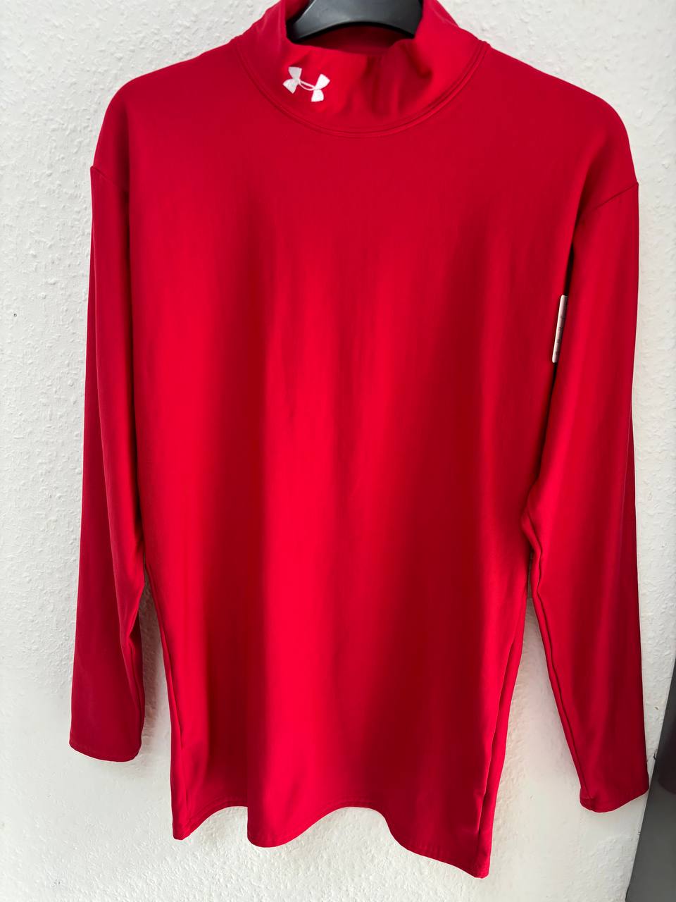 Under Armour Red Mock Neck Long-Sleeve (M - L)