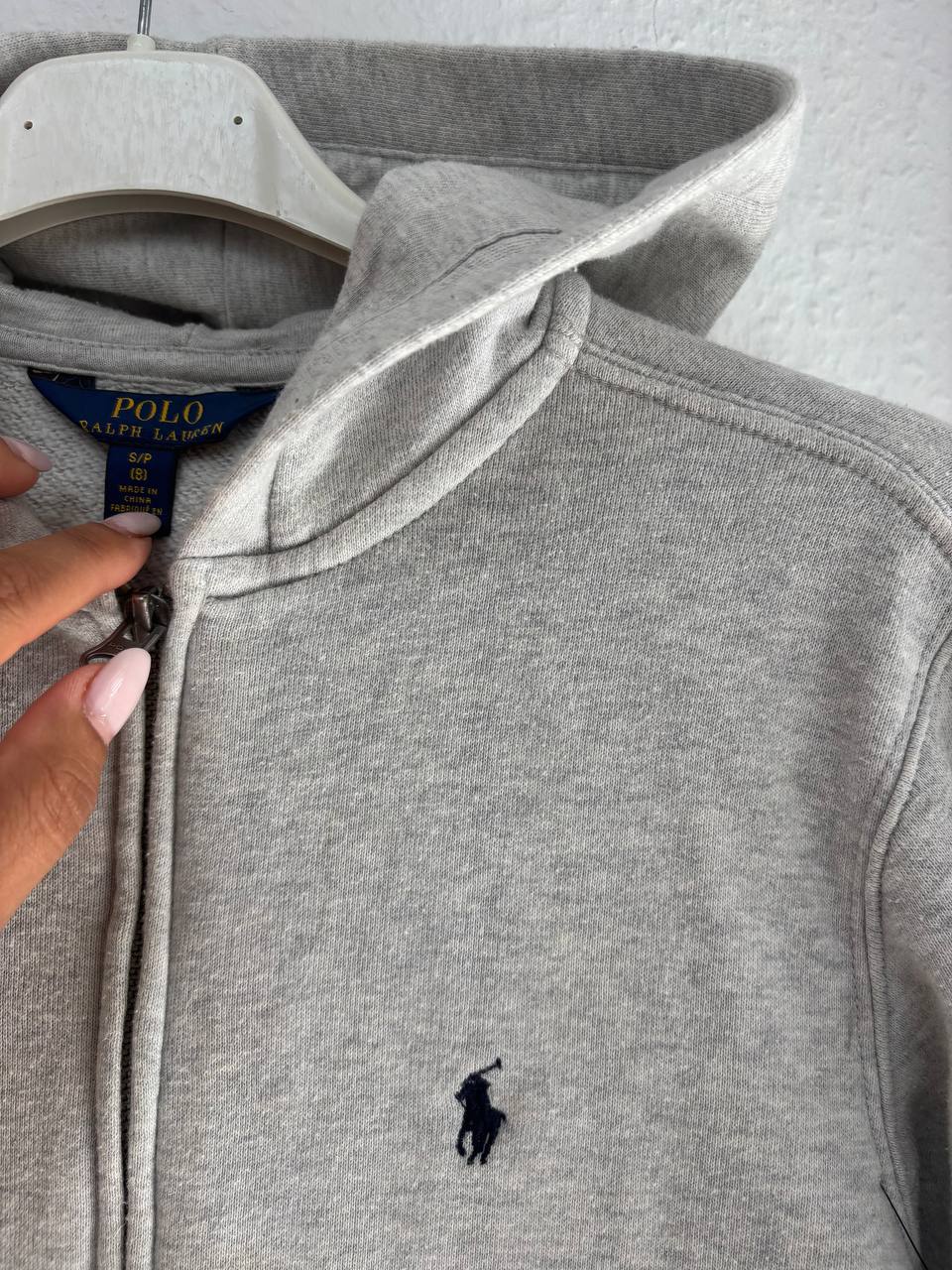 Polo Ralph Lauren Kids' Heather Grey Full-Zip Hoodie (6 - 8 Years)