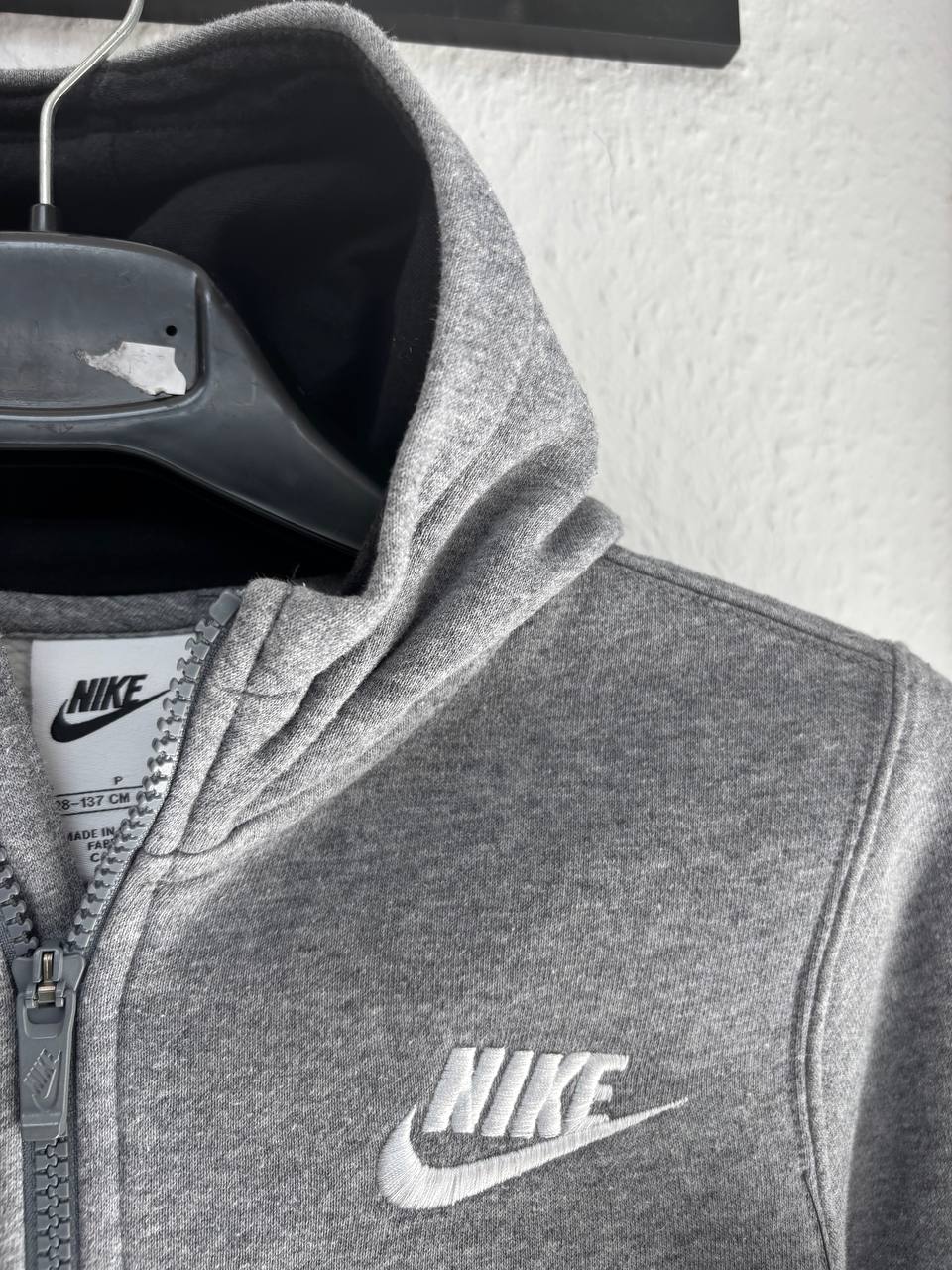 Nike Kids' Grey & Black Color Block Full-Zip Hoodie (7 - 9 Years)