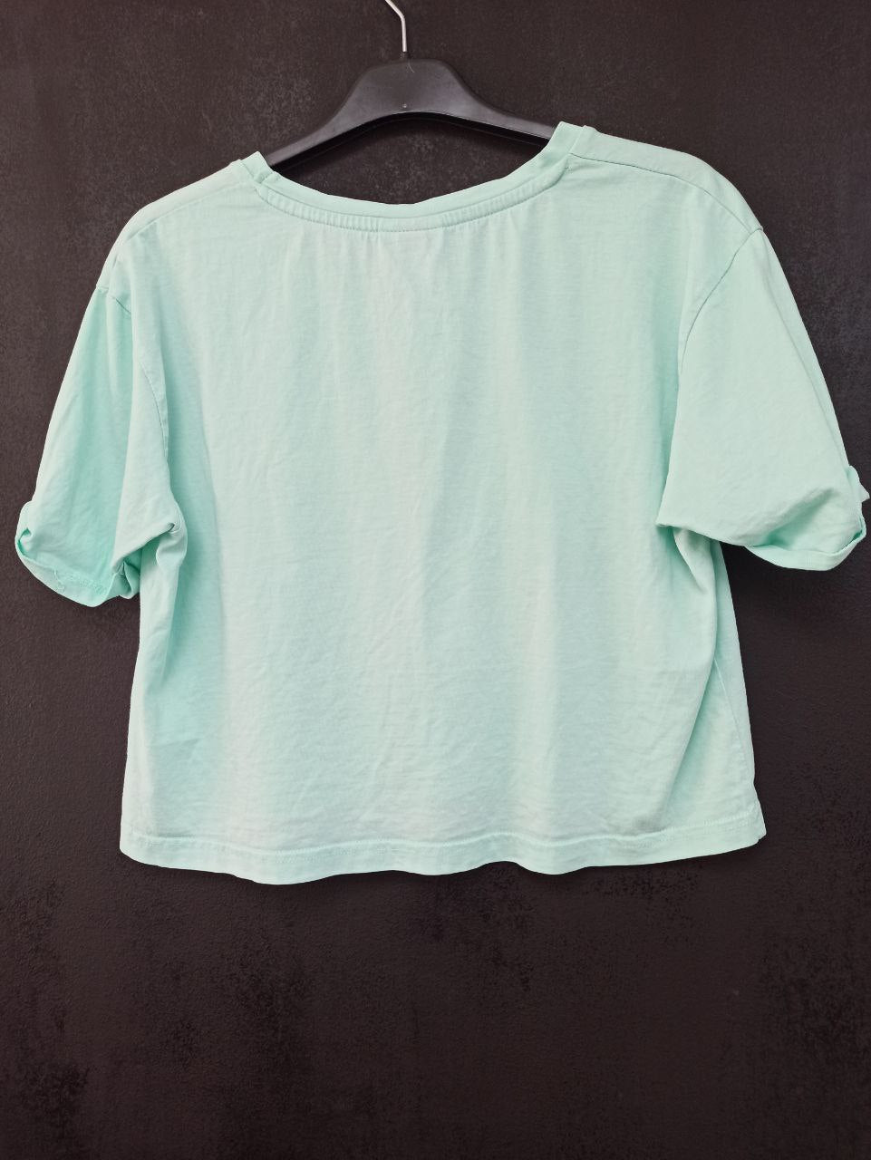 Ellesse Women's Mint Green Cropped T-Shirt with Embroidered Logo (S - M)