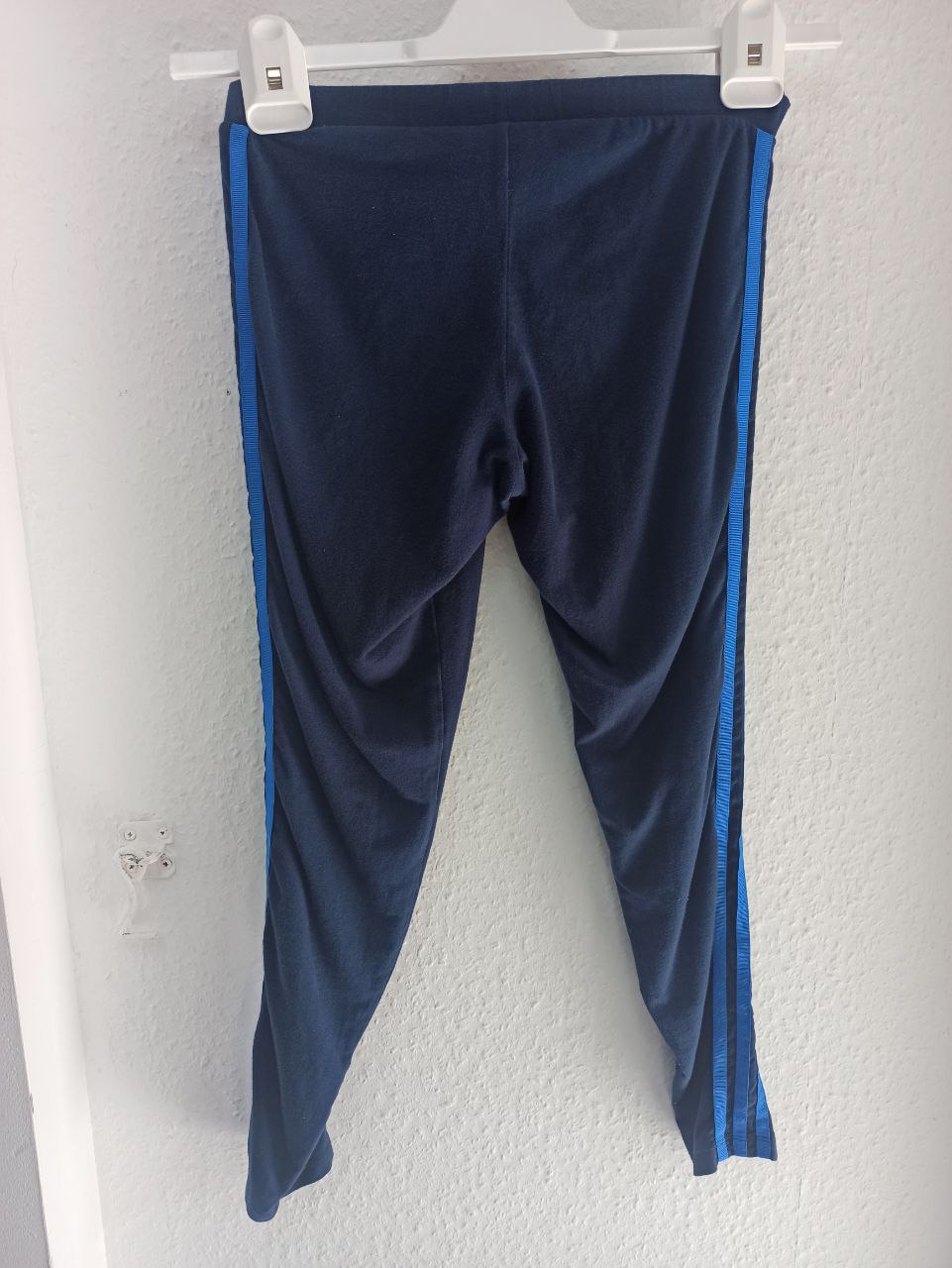 Vintage Adidas Navy Blue & Royal Blue Stripe Track Pants / Sweatpants (S)
