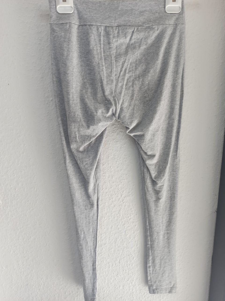 Puma Women's Light Grey Essential Leggings with Black Logo (S)