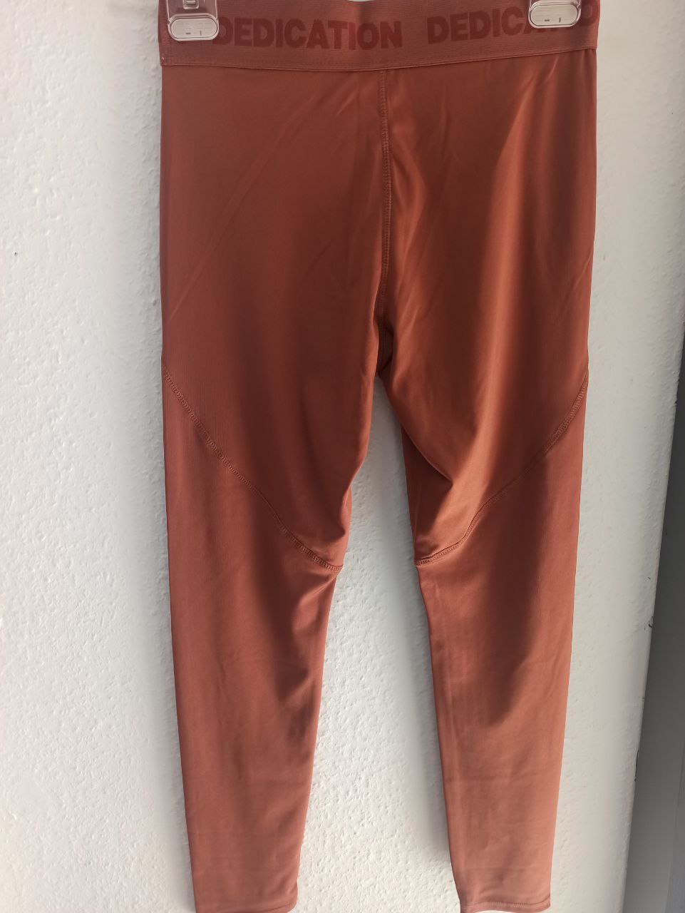 Dedication Activewear Rust / Terracotta Leggings with Logo Waistband (S - M)