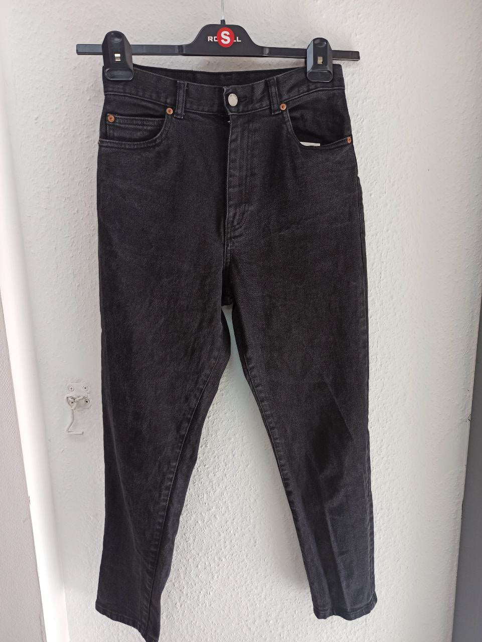 Dr. Denim Black Wash Jeans with Brand Patch (S)