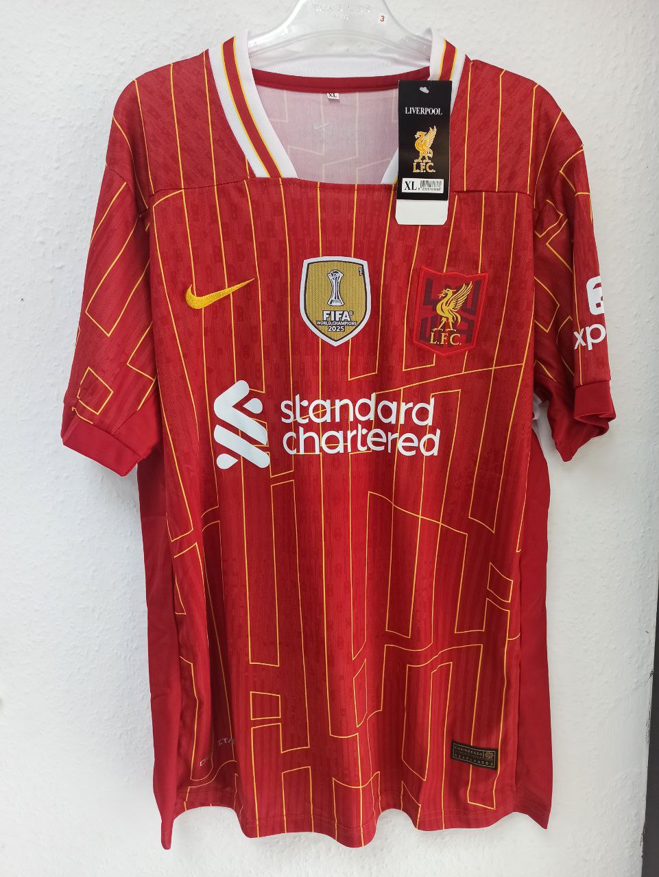 Liverpool FC 2019/20 Home Jersey with FIFA Club World Cup Badge (XL)