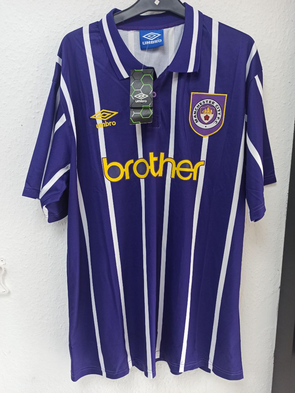 Manchester City 1997/98 Away Jersey - Vonk #4 (XL)