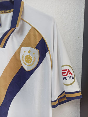 EA Sports FC Icons Retro Football Jersey - White & Gold (XL)
