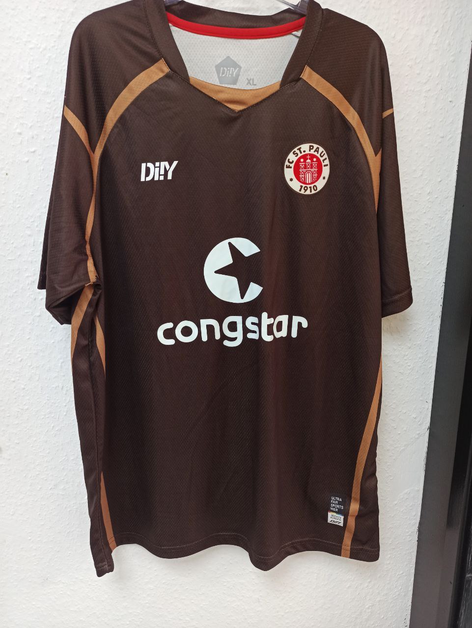 FC St. Pauli 2021/22 Home Jersey - Authentic Di!Y Football Shirt (XL)