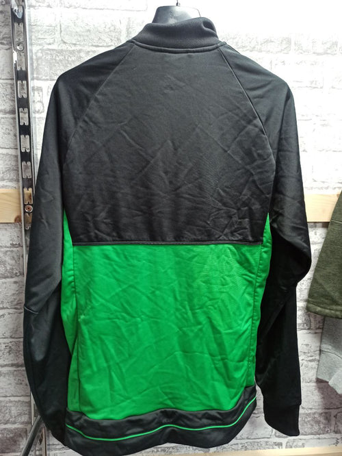 Adidas Black and Green Track Jacket (S)