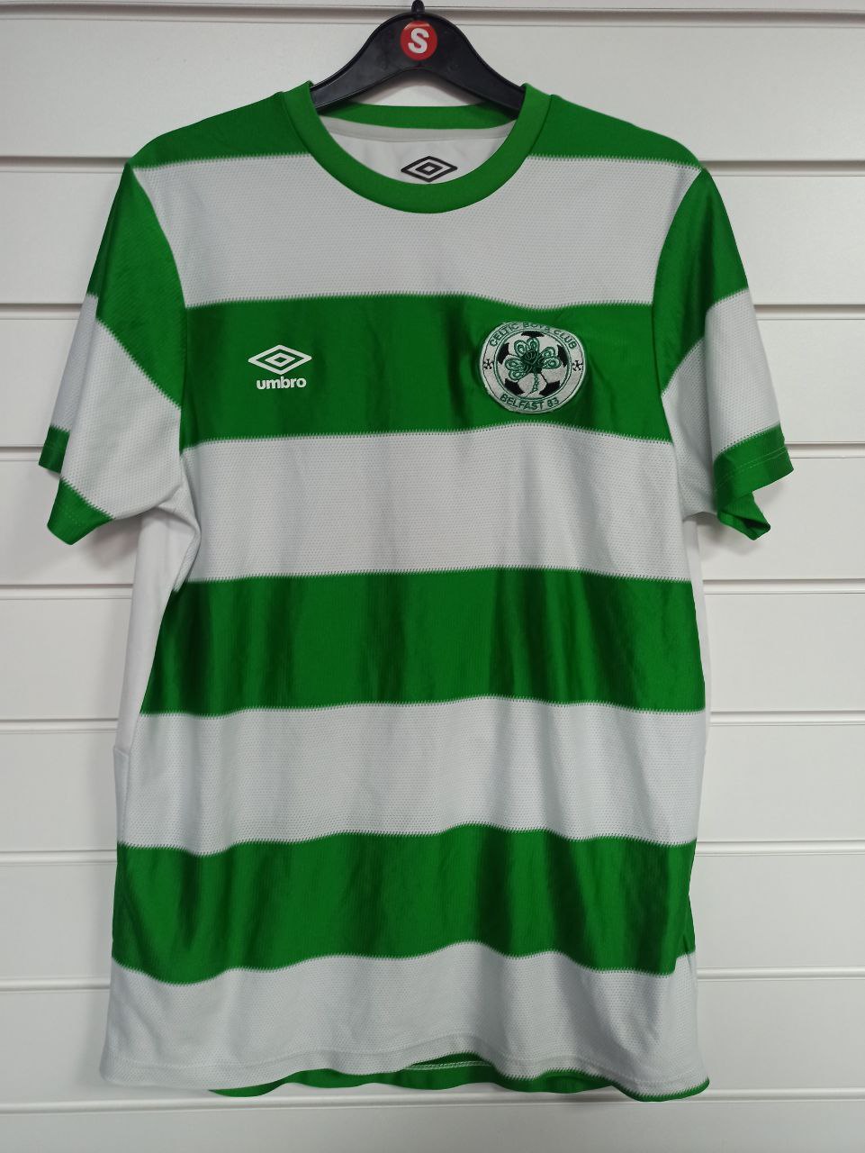 Belfast Celtic Football Club Home Jersey - Green and White #16 (S)