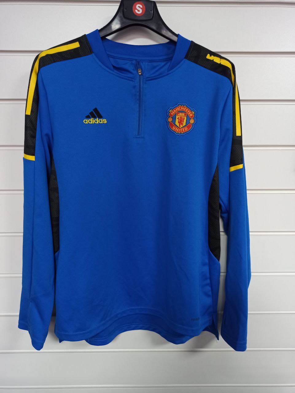 Manchester United Blue Training Top - Long Sleeve Quarter Zip (S)