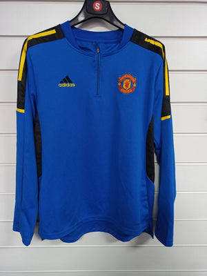 Manchester United Blue Training Top - Long Sleeve Quarter Zip (S)