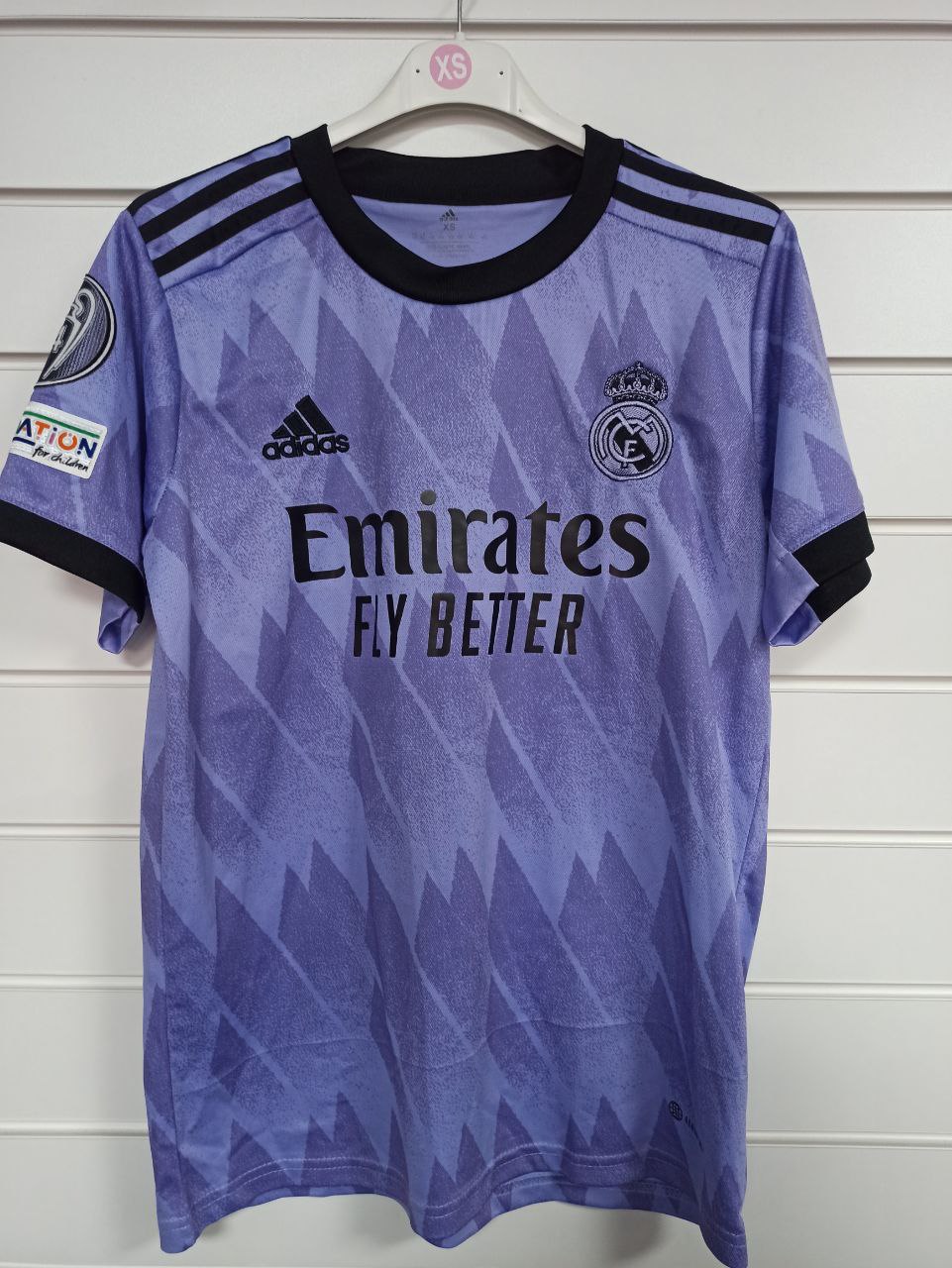 Real Madrid 2022/23 Away Jersey - Karim Benzema #9 - UEFA Champions League Patches (XS)