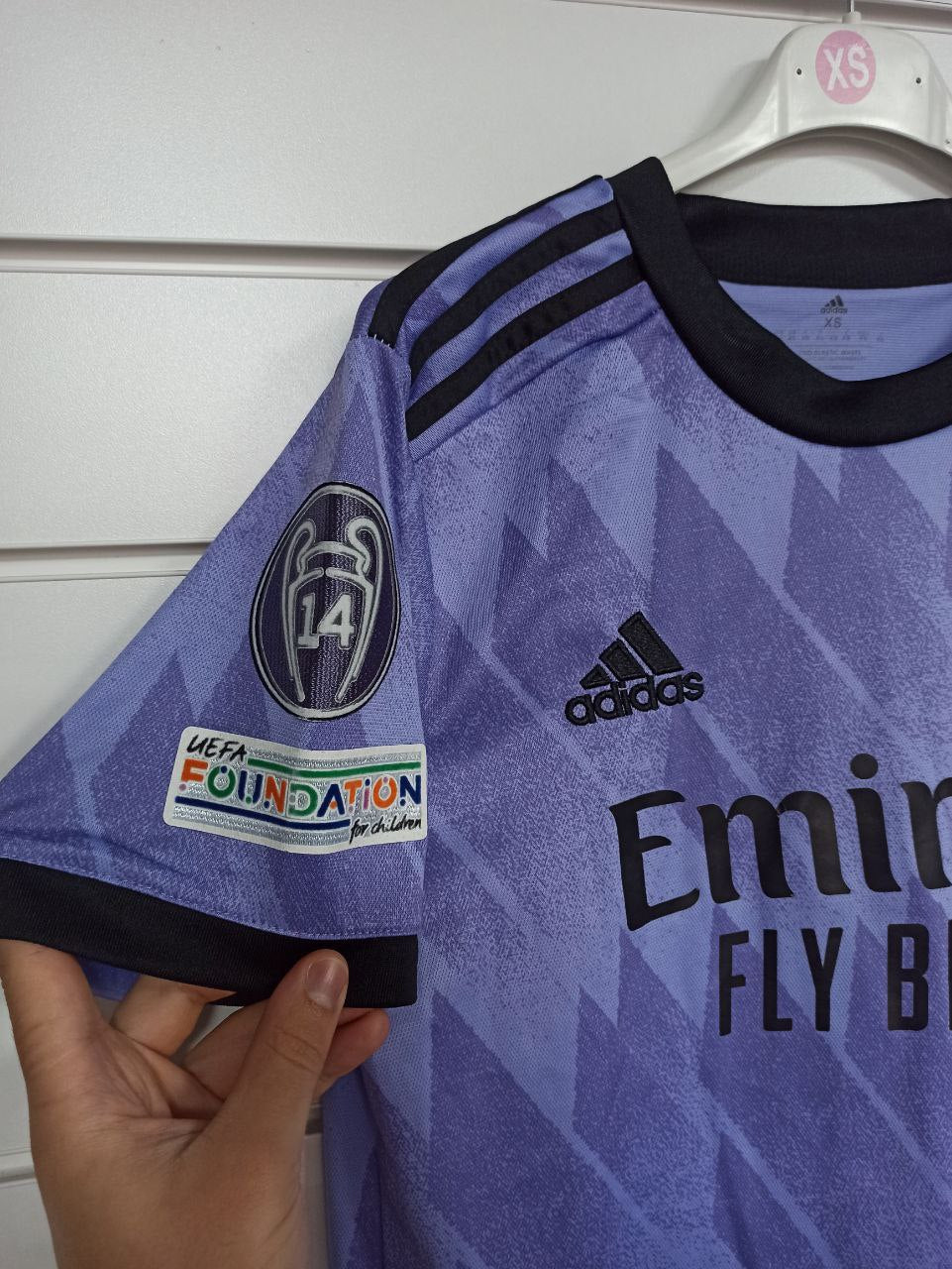 Real Madrid 2022/23 Away Jersey - Karim Benzema #9 - UEFA Champions League Patches (XS)