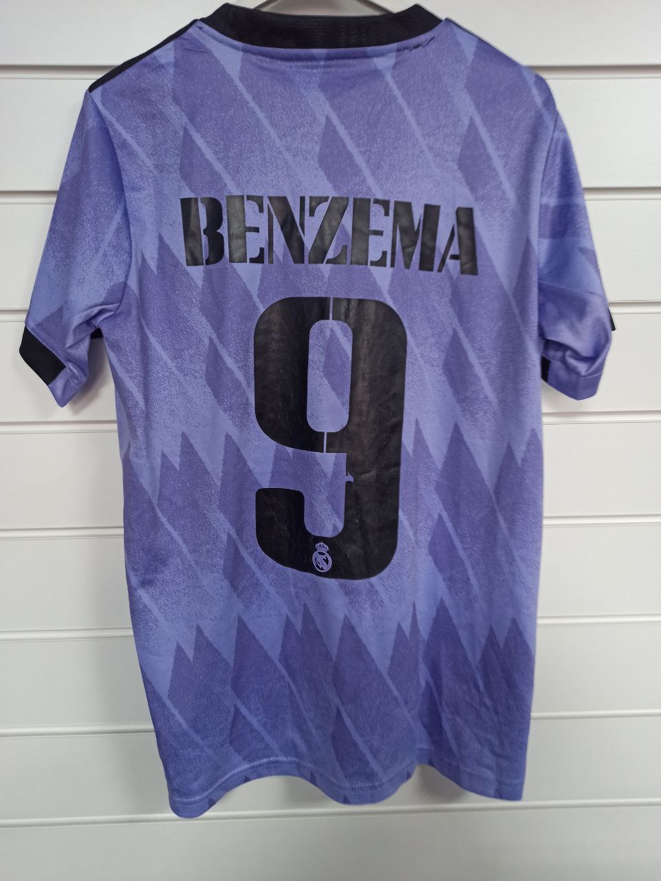 Real Madrid 2022/23 Away Jersey - Karim Benzema #9 - UEFA Champions League Patches (XS)