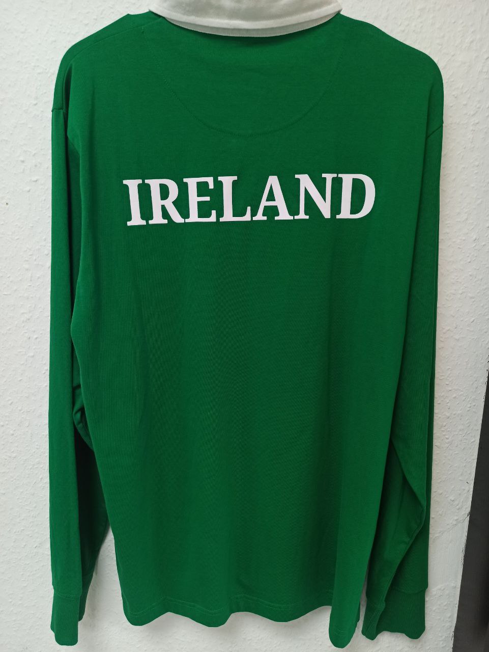 Ireland 2024 Long Sleeve Rugby Polo Shirt (M)
