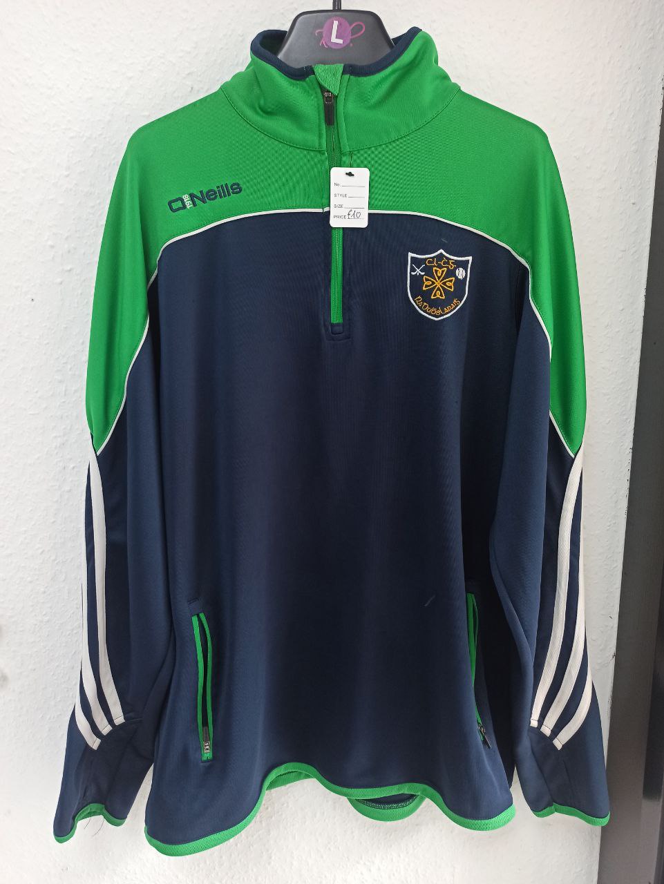 St. Patrick's GAA Half-Zip Training Top - Green & Navy (L)