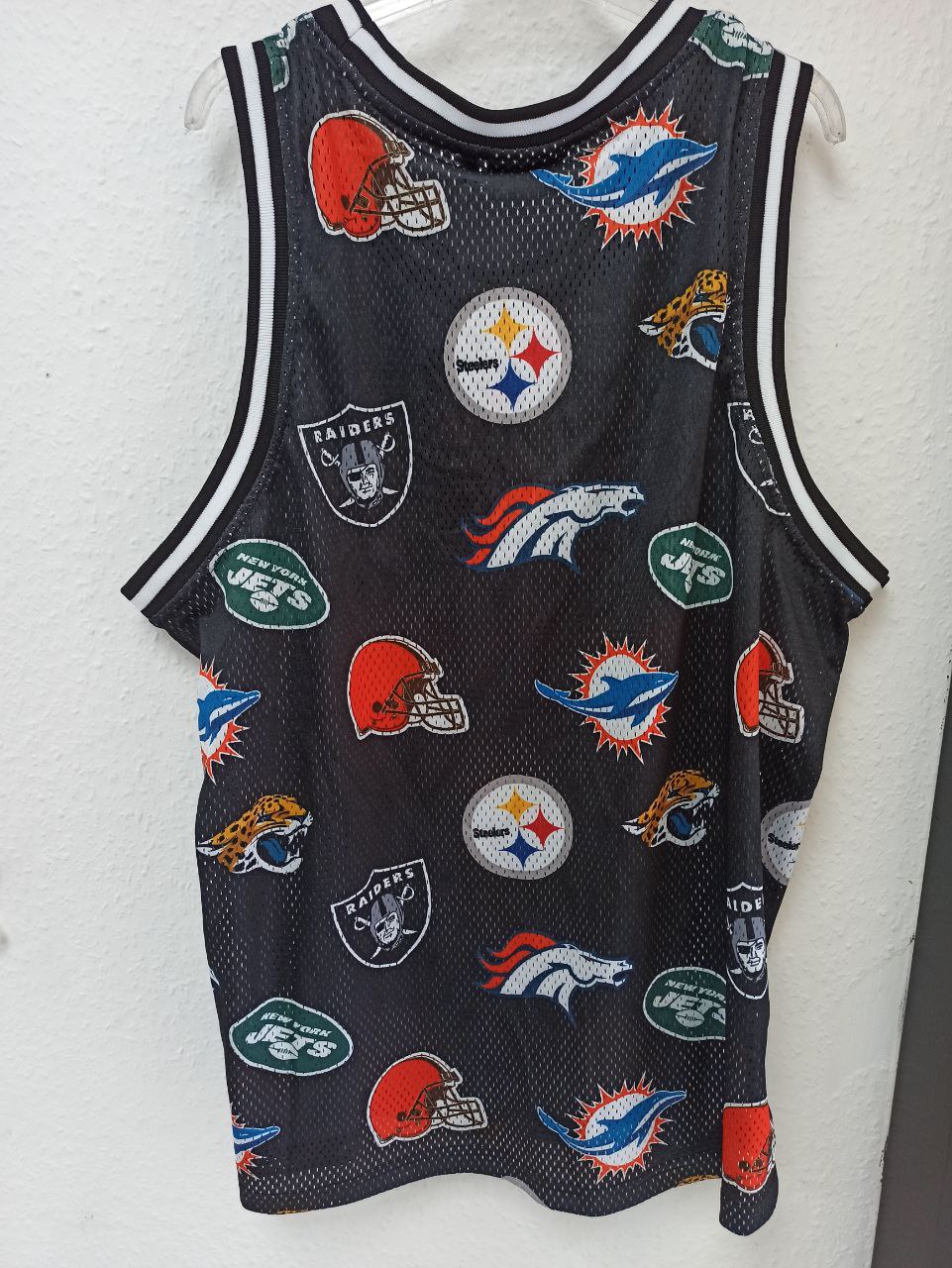 Vintage NFL All-Over Print Jersey - Black (L)