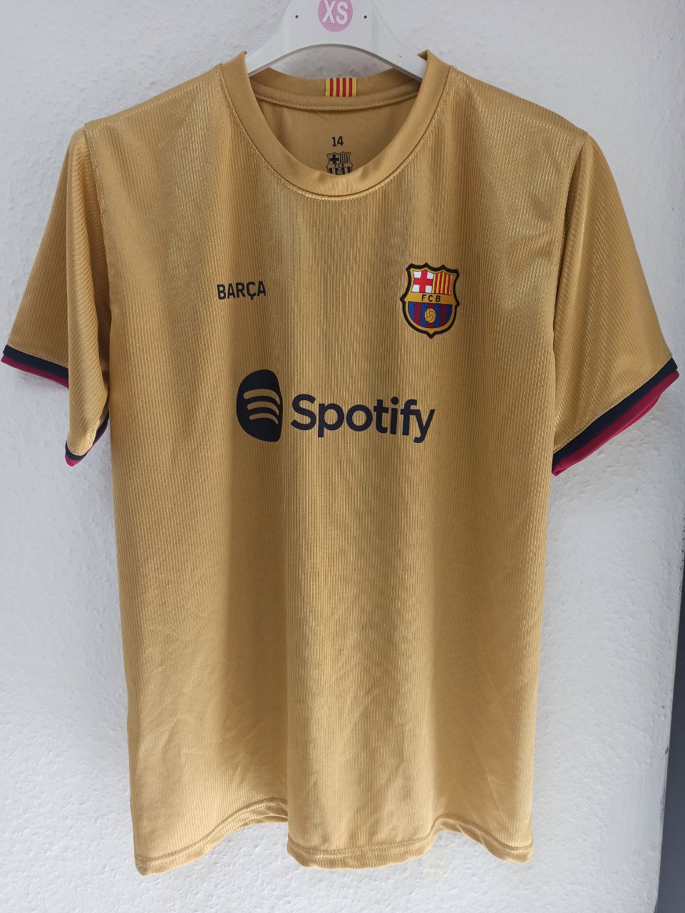 Pedri FC Barcelona Away Jersey - Gold #8 (13 -14 Years)