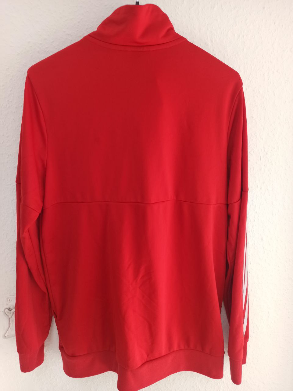 Adidas Men's Red Track Jacket with 3-Stripes (XS - S)