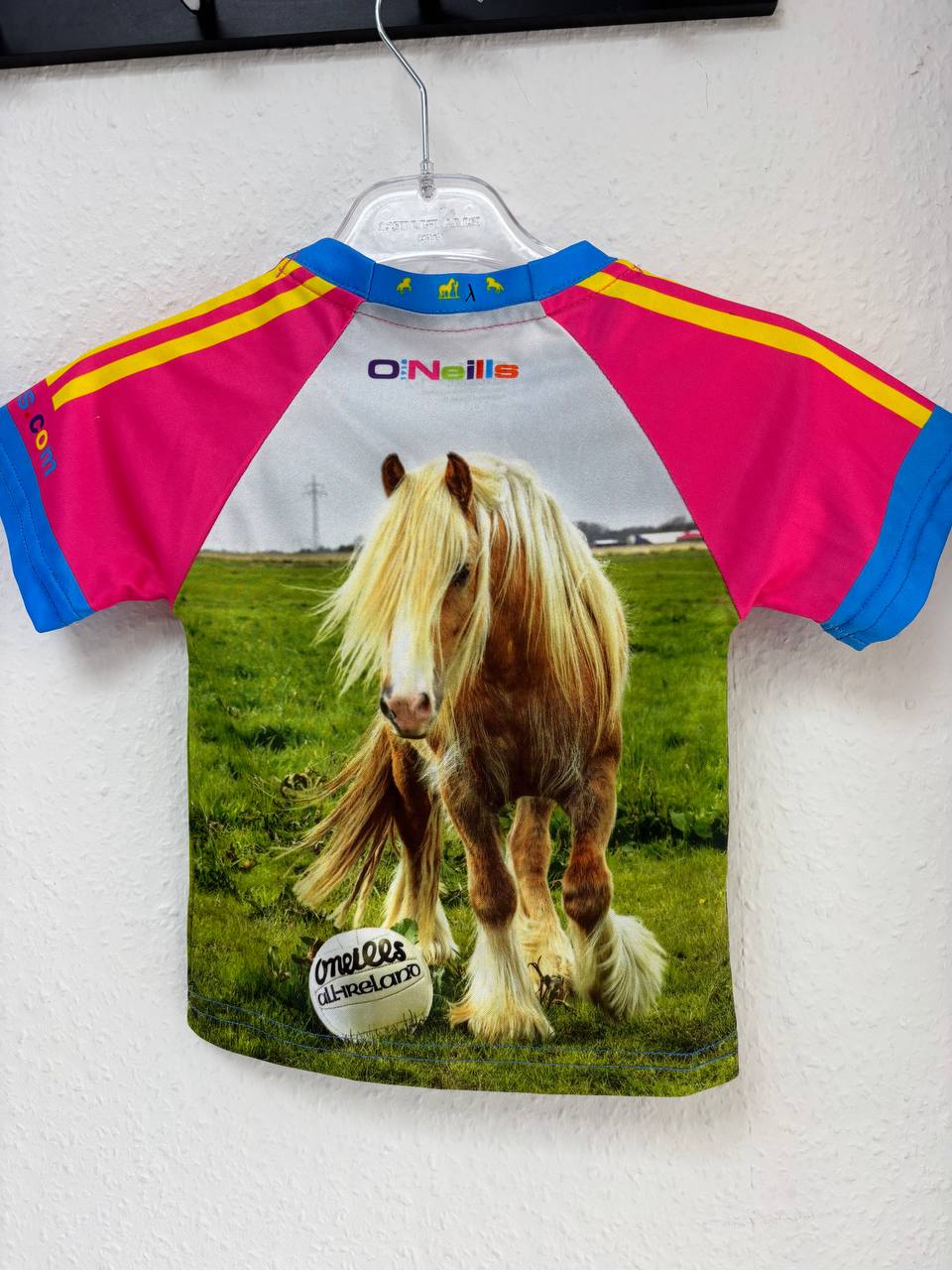 O'Neills 'The Ponies' Kids' T-Shirt - Pink, Blue & Yellow (1 - 2 Years)