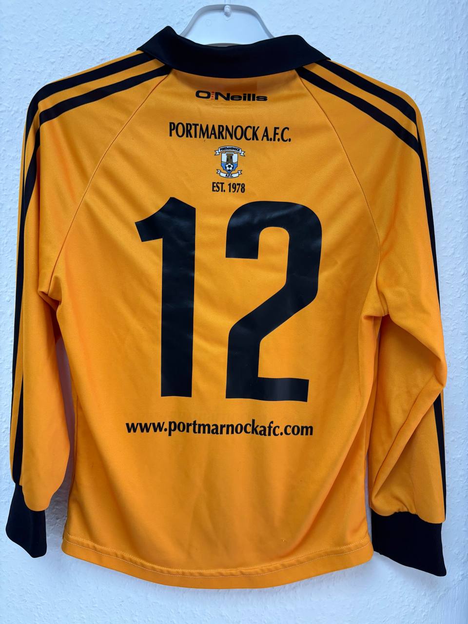 Portmarnock AFC Long Sleeve Jersey O'Neills Orange Harcup (9 - 10 Years )