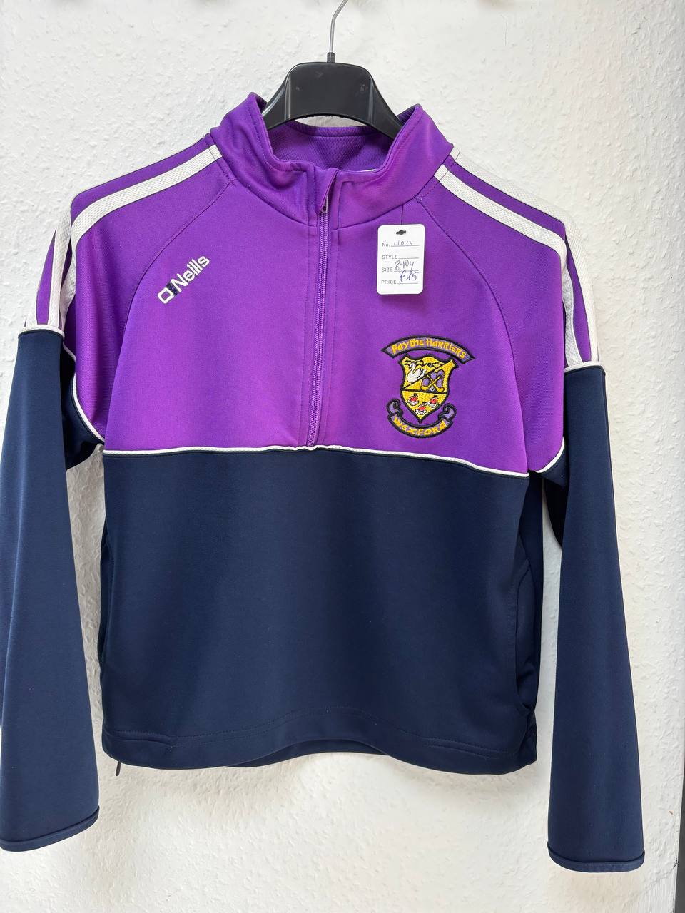 O'Neills Clontarf GAA Club Half-Zip Training Top - Purple & Navy (8 - 9 Years)