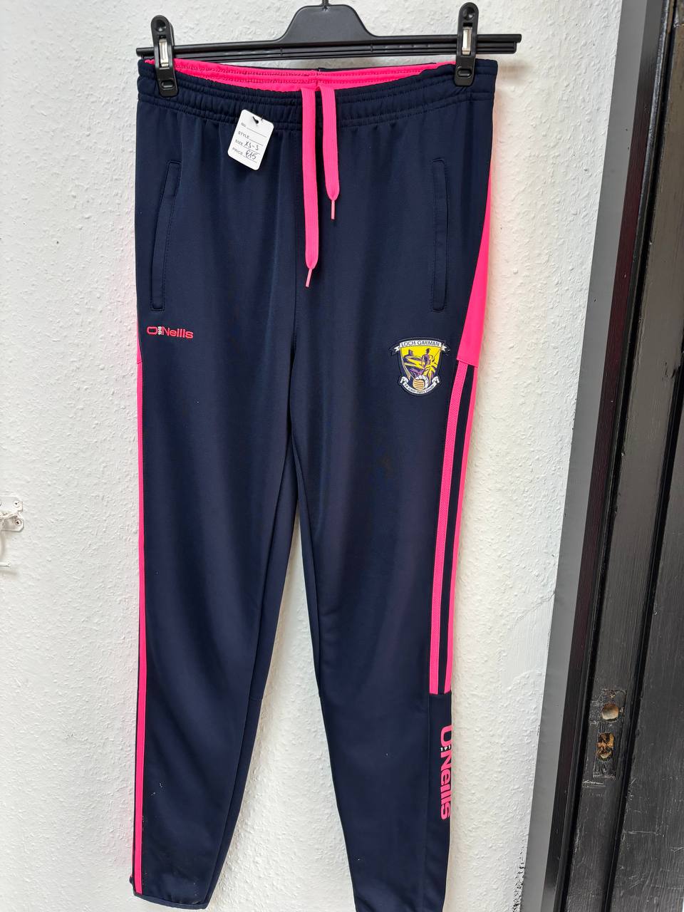 O'Neills Faythe Harriers GAA Navy & Pink Tracksuit Bottoms (XS - S )