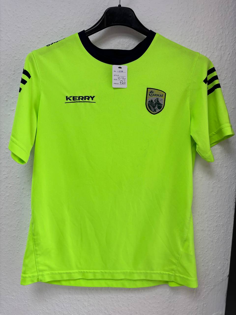 Kerry GAA O'Neills Kids' Training Jersey - Neon Green (12 - 13 Years)