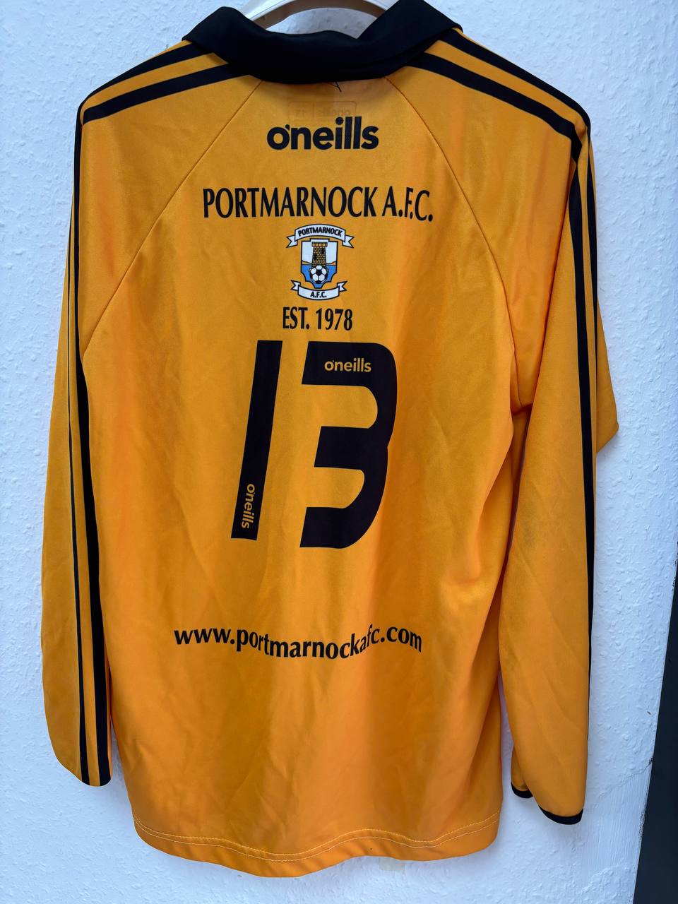 Portmarnock A.F.C. Long-Sleeve Jersey - Today FM Sponsor (11 - 13 Years)
