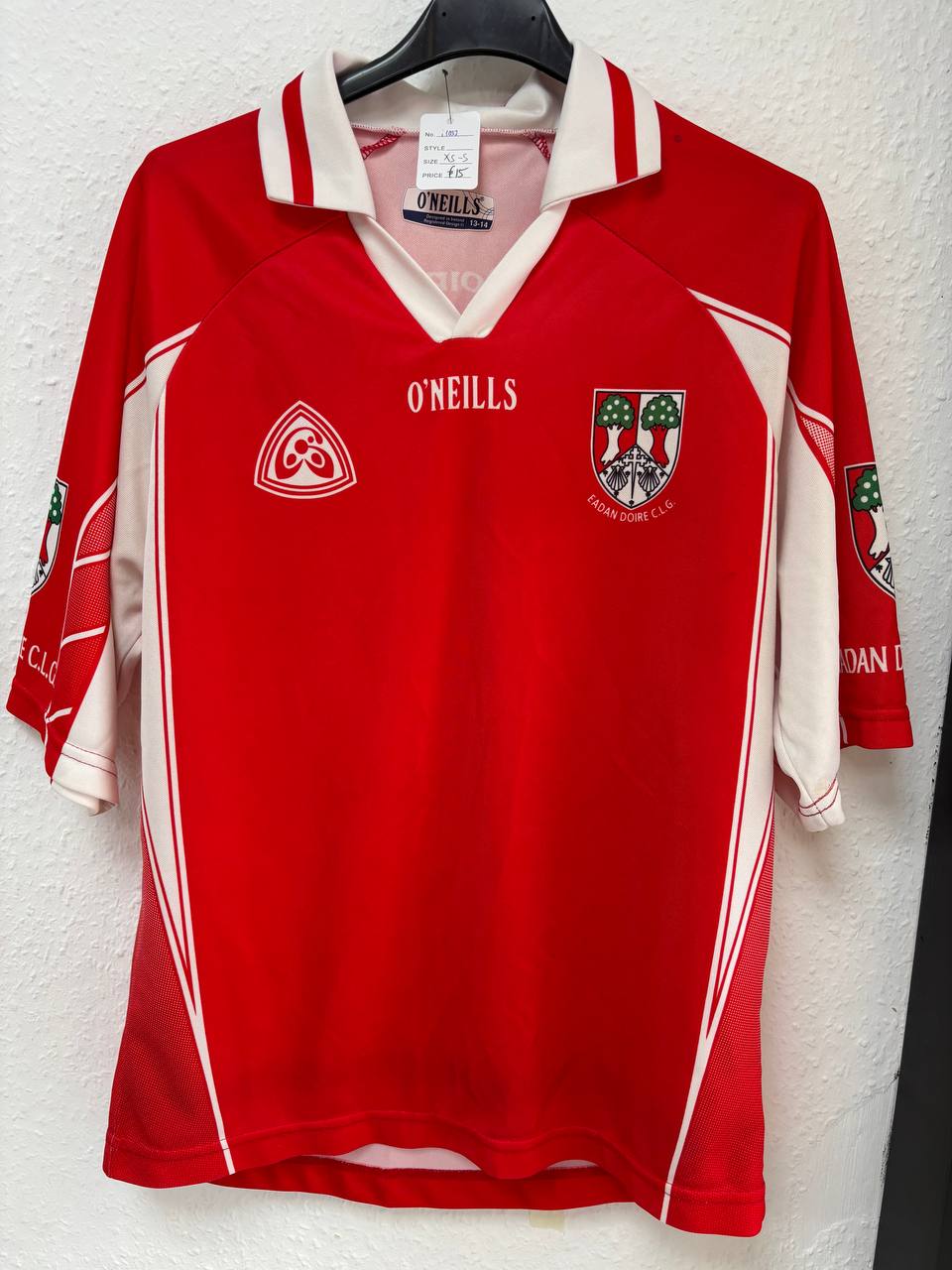 O'Neills Éadan Doire GAA (Edenderry) Red & White Jersey (XS - S)