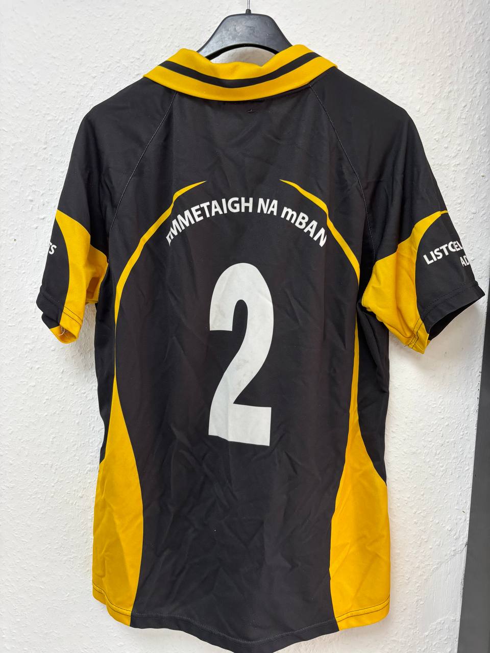 St. Michael's Ladies Gaelic Football Jersey - Black & Yellow (XS) (12 - 14 Years)