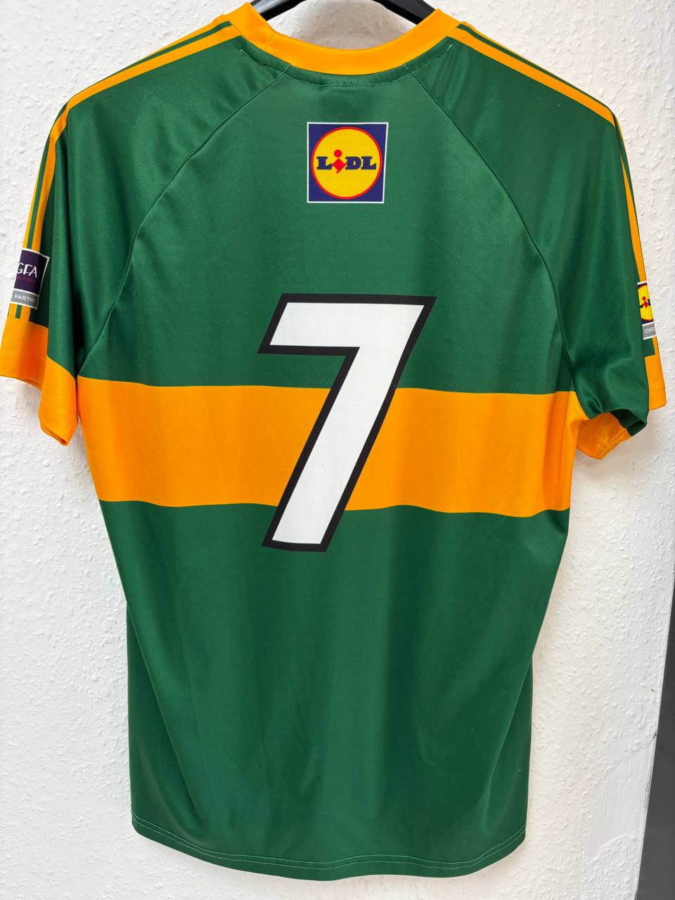 Offaly Ladies Gaelic Football Jersey - Green & Gold (M)