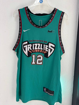 Vancouver Grizzlies Ja Morant Teal Throwback Jersey #12 - FedEx Sponsor (XL)