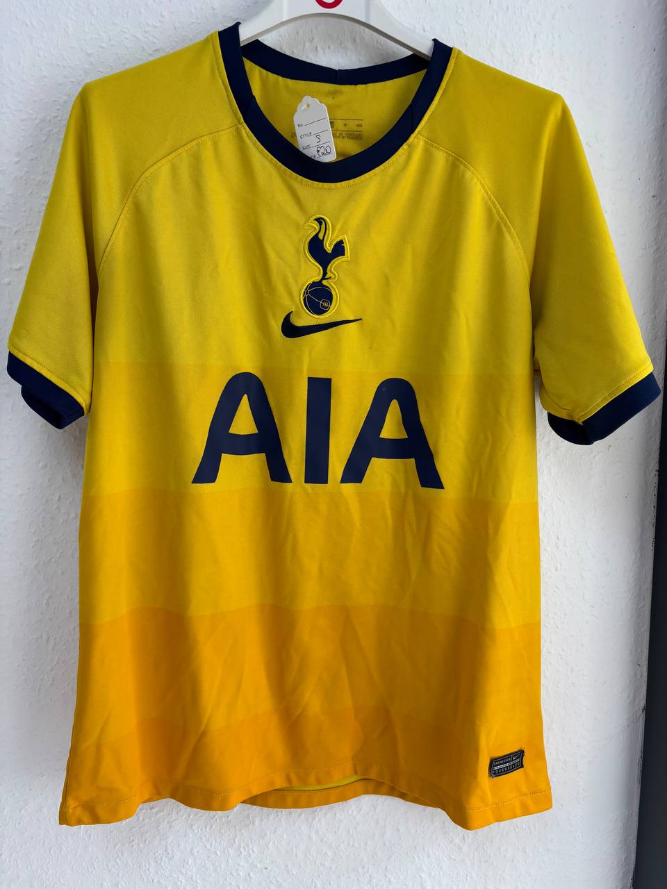 Nike Tottenham Hotspur FC Away Jersey - Yellow Fade - AIA Sponsor (S)